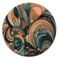 thumbnail image 2 of Designart "Boho Pastels A Pastel Artwork III" Minimalism Metal Round Wall Decor, 2 of 5