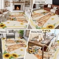 thumbnail image 6 of Cute Dog Washable Living Room Rugs 5'x8', Yellow Sunflower Daisy Vintage Summer Field Animal Low Pile Throw Large Area Rug Non-Slip Sturdy Edge Binding Carpet for Living Room Kitchen Office, 6 of 9
