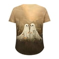 thumbnail image 5 of Plus Size Women's Halloween Ghost Printed T-Shirt Summer Fall Crewneck Short Sleeve Graphic Tee Tops M-5XL, 5 of 6