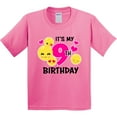 thumbnail image 3 of Inktastic Its My 9th Birthday with Smiling Emoticons Youth T-Shirt, 3 of 5