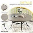 thumbnail image 5 of Vicllax 9-Pcs Round Outdoor Patio Dining Set Table and Chair Modern Style Metal for Deck Garden, 5 of 7