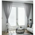 thumbnail image 5 of Yancorp Non-See-Through Velvet Opaque Privacy Curtains 2 Panels Drapes for Living Room Bedroom Doorway Divider Semi Sheer Curtain Kithen Window Panels (Grey, W52 X L108), 5 of 5