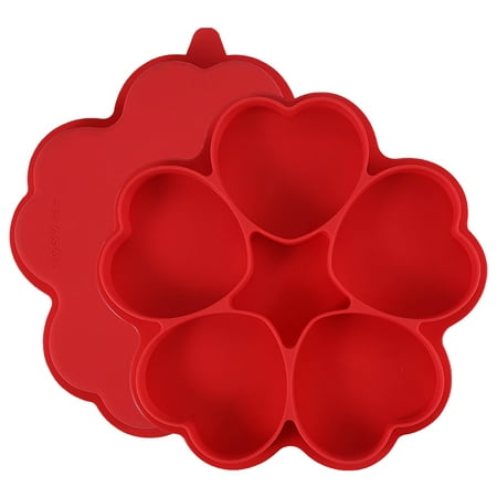 

Heart Shaped Candy Pastry Easy Clean Silicone Ice Tray 5 Grid Baby Food