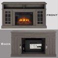 thumbnail image 6 of Augabam Fireplace TV Stand for TVs Up to 65", Electric Fireplace, Remote, Dark Walnut, 6 of 7