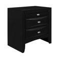 thumbnail image 2 of Global Furniture USA Linda Black Wooden 3-Drawer Nightstand, 2 of 4