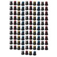 thumbnail image 1 of Unique Bargains 6mm Hole Diameter Shaft Potentiometer Control Rotary Knobs Cap 4 Color 104 Pcs, 1 of 3