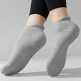 thumbnail image 5 of Babcutegg Womens Pilates Socks Tight Fitting Ankle Length Breathable and Comfortable Soild Color Non-Slip Athletic Wear for Women Gray Size Free Size, 5 of 8