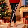 thumbnail image 2 of CHENge Christmas Leggings for Girls Leggings Size 10-12 High Waist Xmas Printed Yoga Pants Lightweight Stretch Tight Sports Pant Casual Fashion Lifting Legging(a-Black,9-10 Years), 2 of 5