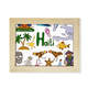 thumbnail image 1 of Haití Landscap animales bandera nacional Escritorio de madera Arte Pintura 6x8 pulgadas marco de foto foto, 1 of 4