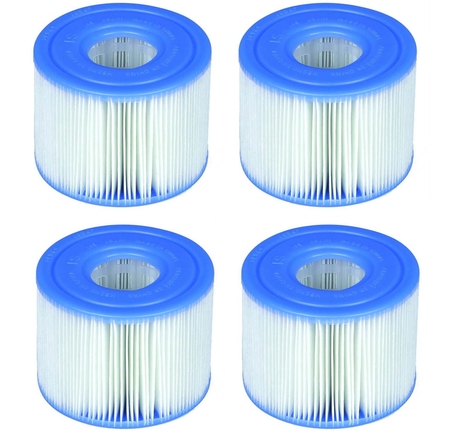 4 Filters Intex 29001E PureSpa Type S1 Easy Set Pool Filter Cartridges