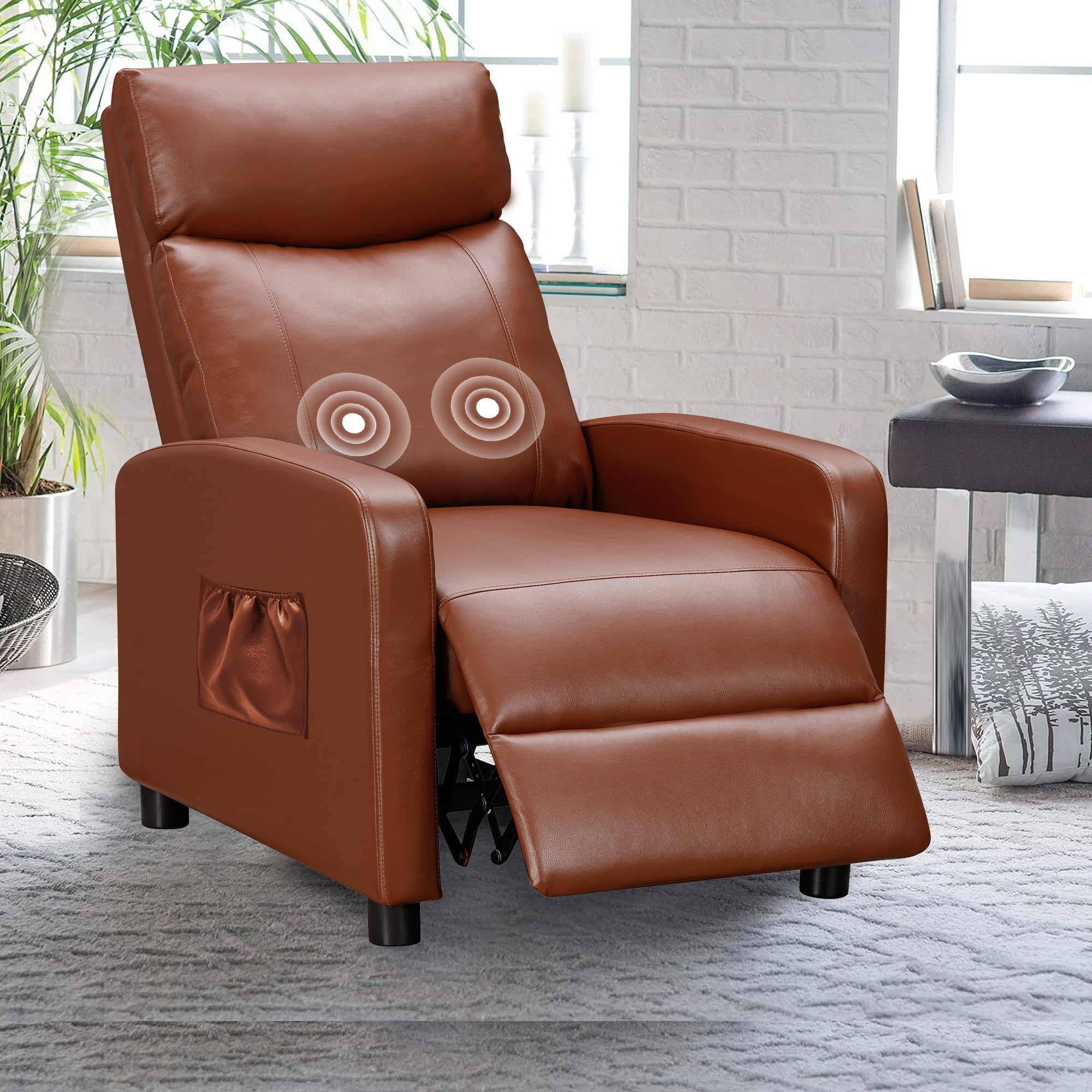 Comhoma Push Back Massage Recliner with Footrest