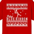thumbnail image 4 of Pabst Blue Ribbon Cool Blue Logo Men's Red Short Sleeve Tee, 4 of 5