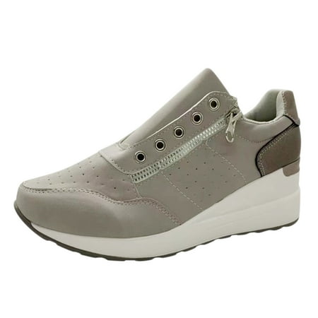 

Cathalem Shoes Women Adult Female High Top Casual Shoes for Women FlatBottom Fashion Wedges Shoes Women s Casual Shoes Casual Shoes for Women Size 11 Grey 7.5