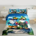 thumbnail image 2 of Homewish Cute Cartoon Gnome Bedding Comforter Set,Summer Hawaii Holiday Twin Comforter Sets,Colorful Flower Tropical Plam Leaf Bedding Set For Girls Boys,Ultra Soft Home Decor Reversible,2 Pieces, 2 of 8