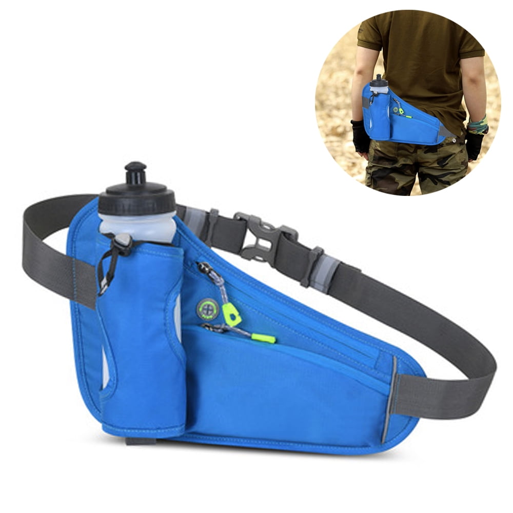 Travel Fanny Pack Running Sports Waist Bag with Phone Water Bottle Holder Belt 