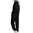 thumbnail image 4 of Comfort Sweat Set 2piece Set Outfit for Women Sweatshirts Straight Leg Pants Sweatsuits, 4 of 6