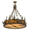 thumbnail image 2 of Meyda Tiffany 98742 Moose At Dusk 4 Light 32" Wide Pendant - Copper, 2 of 6