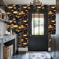 thumbnail image 6 of Peel and Stick Wallpaper Dreamlike Golden Mushroom Clearing High Contrast Fantasy Art Wall Mural 17.7in x 9.8ft Self Adhesive Removable Wall Paper Renter Friendly Wallpaper for Bedroom Cabinets, 6 of 8