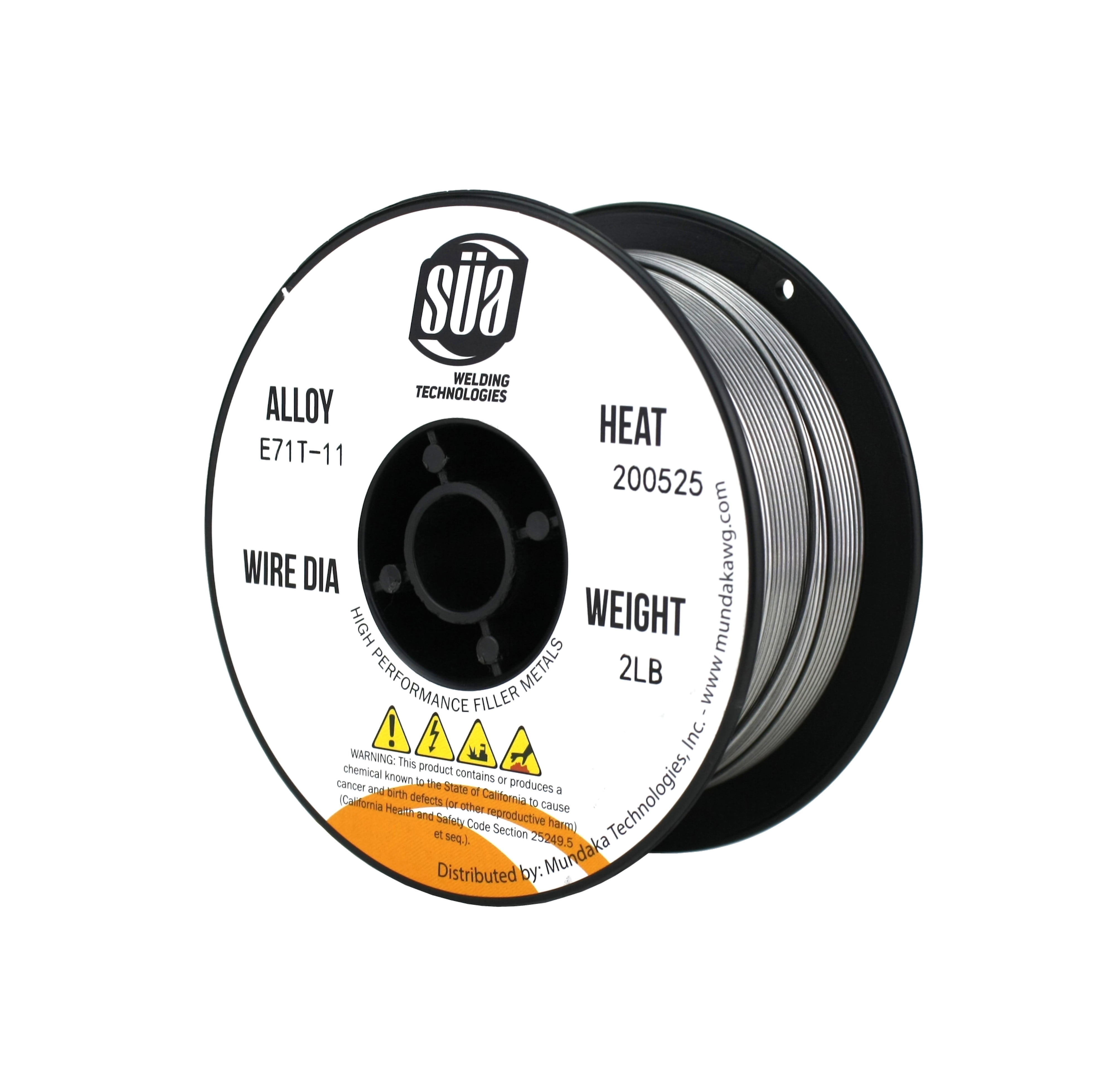 SÜA E71T11 Fluxcored MIG Wire GASLESS Multiple Pass 2 Lb Spool x 0.035"