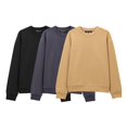 thumbnail image 2 of HH TRAF Otoño Mujer Tricolor Versátil Slim Jersey 2024 Mujeres Cuello Redondo Manga Larga Casual Sudadera Con Capucha Suelta Mujer, 2 of 4