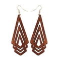 thumbnail image 1 of 3pairs Hollow Triangle Jewelry, Metal Color:Green Brown, 1 of 5