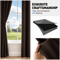thumbnail image 2 of Brown Blackout Curtains 52 x 84 inch, Thermal Insulated Black Curtains Set of 2 Panels, Noise Reduce Room Darkening Drapes for Bedroom, Living Room, Privacy Protection & Energy Saving, 2 of 7