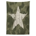 thumbnail image 3 of Ambesonne Camouflage Tablecloth Rectangular Table Cover, Grunge Star on Green, 60"x84", Dark Green Dust, 3 of 4