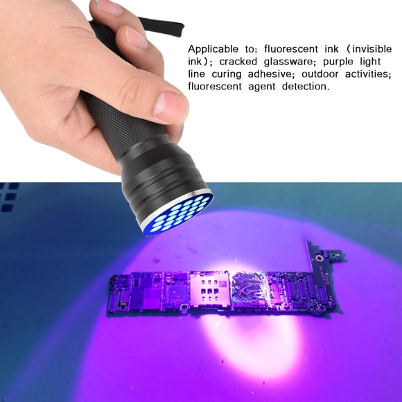 Garosa Mobile Phone Repair LED Flashlight UV Glue Curing Ultra Violet Light 21 Lamp Beads, UV Light, Ultra Violet Flashlight