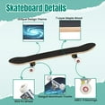 thumbnail image 4 of 31'' Complete Skateboard 7 Layer Canadian Maple Double Kick Deck Skateboards Outer space Galaxy Watercolor cosmic Beautiful colorful space backdrop Skate Board for Beginner Adult Gifts, 4 of 5