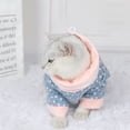 thumbnail image 4 of Flmtop Pet Jacket Two-legged Comfortable Winter Floral Warm Pet Cat Clothes for Home Yellow, 4 of 9