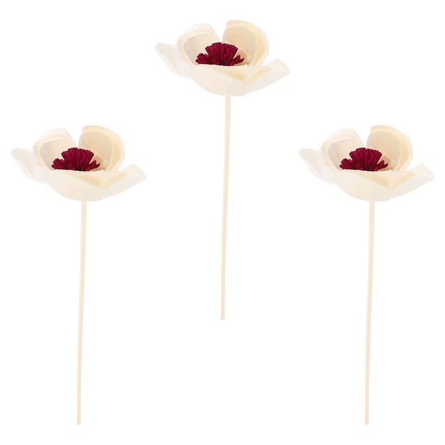unbranded 3Ud Flores De Con De Madera Beige Para Difusor Y En Hogar