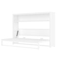 thumbnail image 4 of Twin Size Murphy Bed with Shelves, Space Saving Wall Bed, Foldable Design with Storage Shelf, Metal Frame for Small Apartment, Guest Room, Home Office, White, 4 of 13