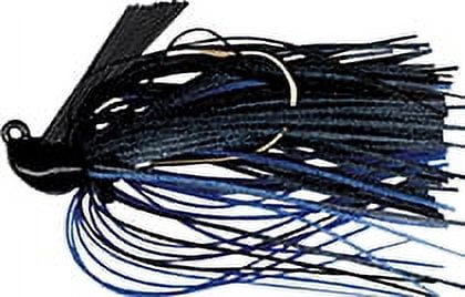 Arkie Lures Rattle Band Bass Jig, Size 3/8 oz.,Color Black/Blue