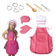 thumbnail image 5 of Kids Cooking Baking Set - 11Pcs Toddler Chef Costume with Apron Hat Mitt, Utensils & Cookie Cutters for Pretend Play & Baking, 5 of 9