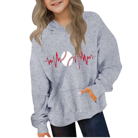 Babcutegg Girls Sweatshirts Pullover Hoodies Casual Fashion Outfit for Kids Gray Size 7