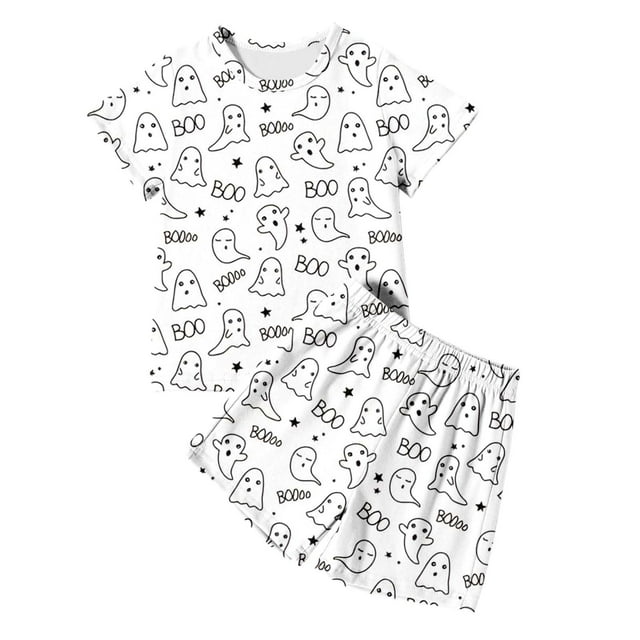 TBWNWG Ensemble de Vêtements de Nuit pour Filles Pyjamas Doux Tenue Confortable pour Enfants Col Rond Design Imprimé pour Âges 2-12 Idéal pour Usage Quotidien et Extérieur, Tailles 4-5 Ans