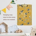 thumbnail image 6 of FMSHPON Grey Flowers Yellow Clipboard Hardboard Wood Nursing Clip Board and Pull for Standard A4 Letter 13x9 inches, 6 of 7