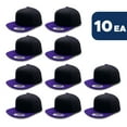 thumbnail image 6 of L2K Men's 5 Panel Cotton Twill Snapback 2 Tone Caps 6007 Black / Purple 24PACK, 6 of 7