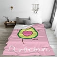 thumbnail image 5 of Pofeuu Cute Avocado Print Ultra-Soft Micro Fleece Blanket,for Bed Or Sofa,All Season Throw Blankets Flannel Blanket-60"x50", 5 of 7