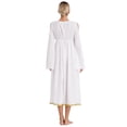 thumbnail image 2 of iiniim Women's Halloween Greek Toga Christmas Dance Angel Dress Cold Shoulder White Maxi Gown Ivory 4XL, 2 of 7