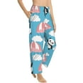 thumbnail image 2 of Junzan Panda Flying In The Sky Women'S Pajama Pants Drawstring Comfy Sleep Bottoms With Pockets, 2 of 9
