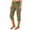 Army Green, variant on SwiftWear Women's Plus Size High-Waisted Cargo Capri Pants - Drawstring Waist Elastic Cuff Capris with Pockets, Coolmax Cropped Pants S-3XL​​