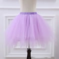 thumbnail image 2 of ZHOGXU Kids Girls Tutu Skirt Solid Color Elastic Waist Mesh Comfortable Fashion Skirt For Summer Casual Daily Wear,Purple,One Size, 2 of 4