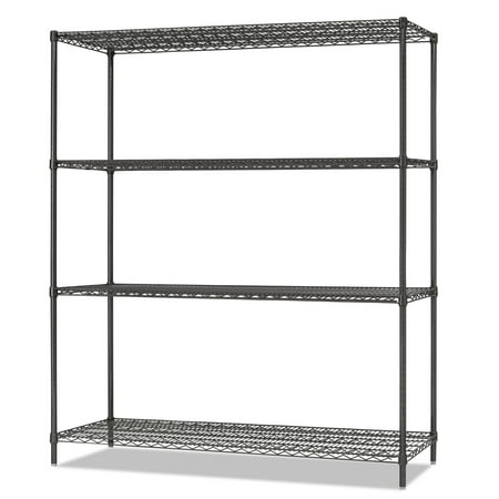 Alera All Purpose Wire Shelving Starter Kit 4 Shelf 60 X 18 72 Alera All Purpose Wire Shelving Starter Kit 4 Shelf 60 X 18 72 Black Anthracite Com