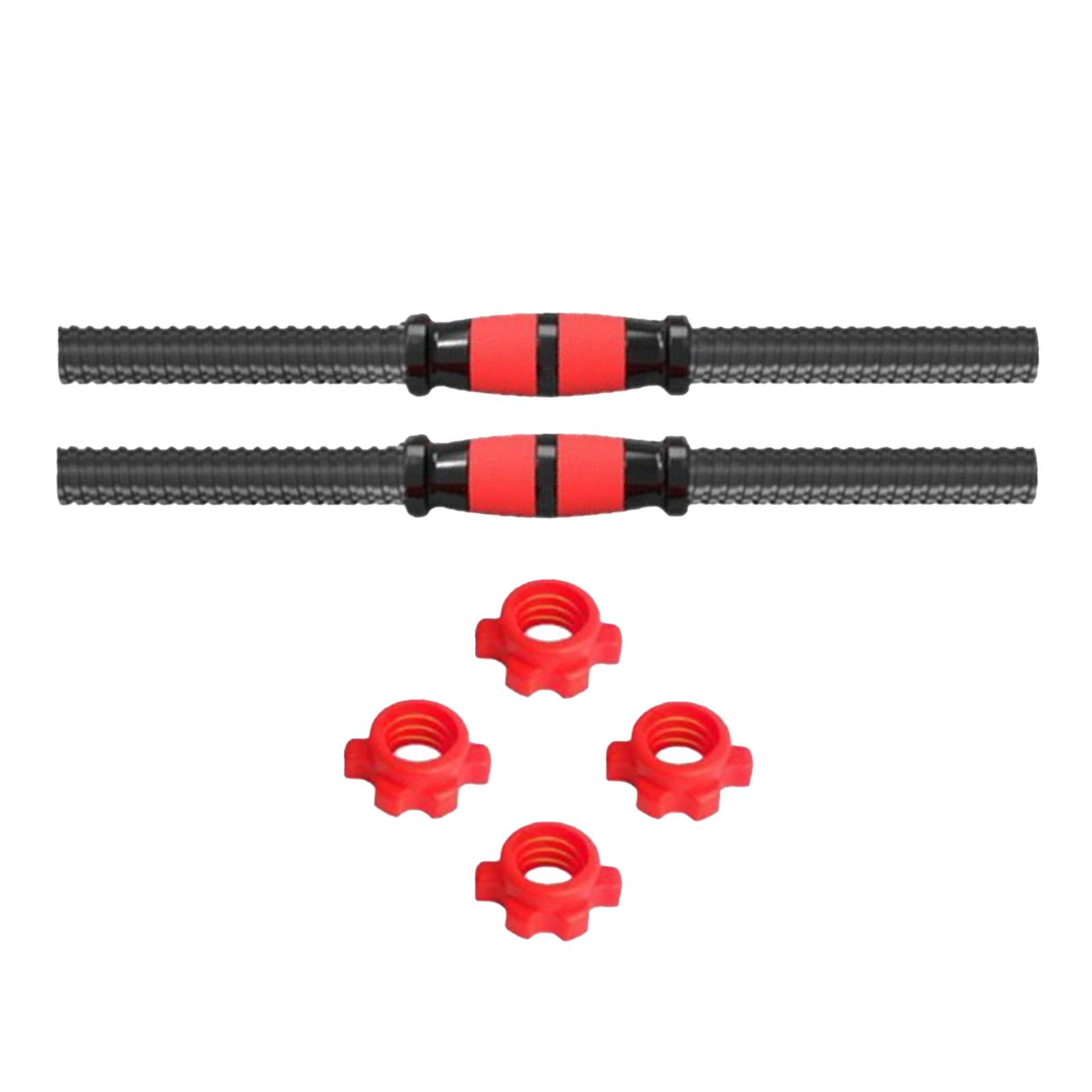 Baoblaze 2 Pieces Dumbbell Handle Threaded Barbell Bar for Home Strength Training Gym 55cm