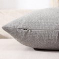 thumbnail image 3 of Jepeak Pack of 2 Woven Textured Throw Pillow Covers Square Cushion Cases Solid Linen Decorative Pillow Cover for Sofa Bed Couch (18x18 inch, Light Grey), 3 of 11