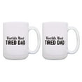thumbnail image 1 of ThisWear Best Dad Ever Gifts for Dad World's Most Tired Dad 2 Pack Ceramic 15oz Coffee Mug Set Tired Dad, 1 of 4