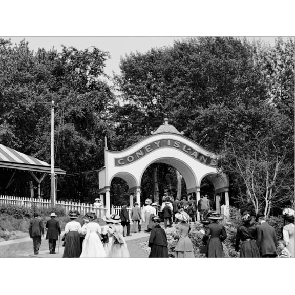 Art.com Coney Island, Entrance, Cincinnati, Ohio Stretched Canvas Print Wall Art, 16" x 12"