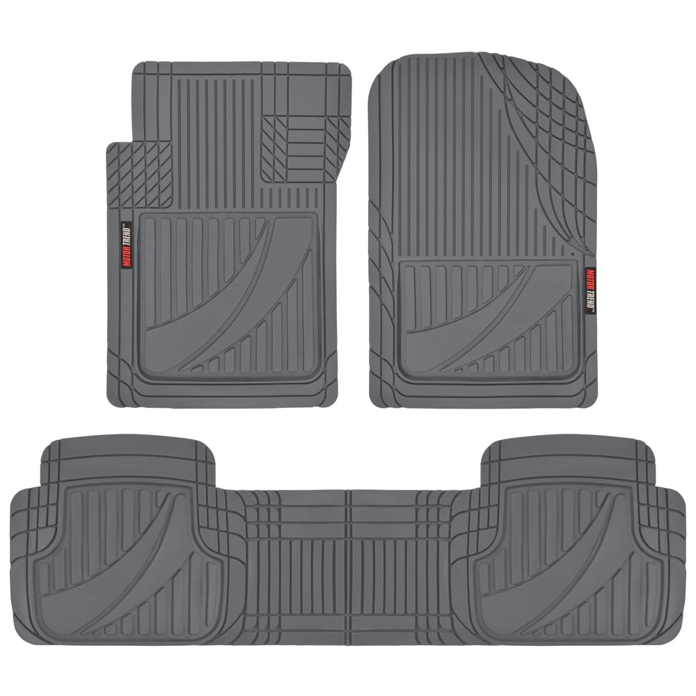 Motor Trend FlexTough Advanced Performance Mats 3pc Rubber Floor Mats