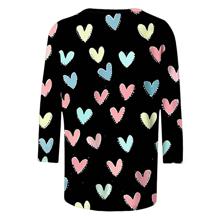 NuoCaiYun Womens Valentine's Sweatshirt Cute Love Heart Shirts